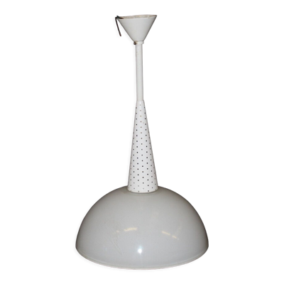 Lustre en tôle perforés par holophane vers 1950