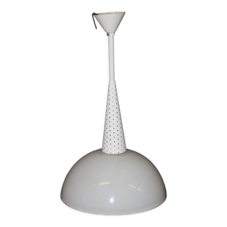 Lustre en tôle perforés par holophane vers 1950