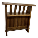 Vintage brutalist solid wood bar