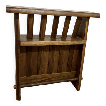 Vintage brutalist solid wood bar