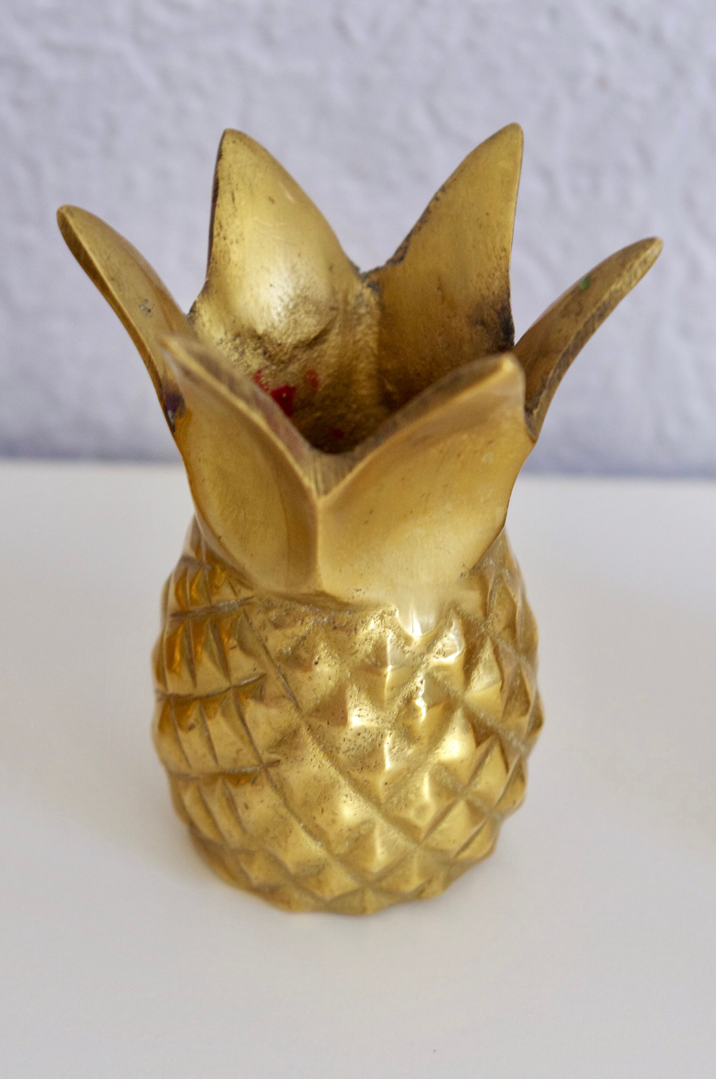 Pineapple brass candlesticks
