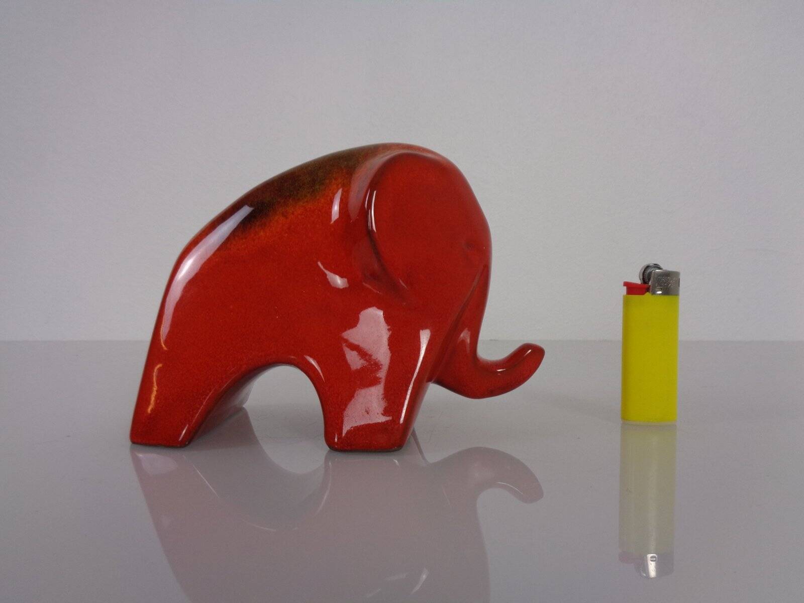 Majolica Ceramic Elephant, 1960s