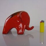 Majolica Ceramic Elephant, 1960s