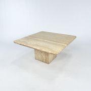 Vintage Italian Travertine Coffee Table, 1970s