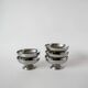 set of 5 small designer stainless steel bowls 1970 9 x 4 cm