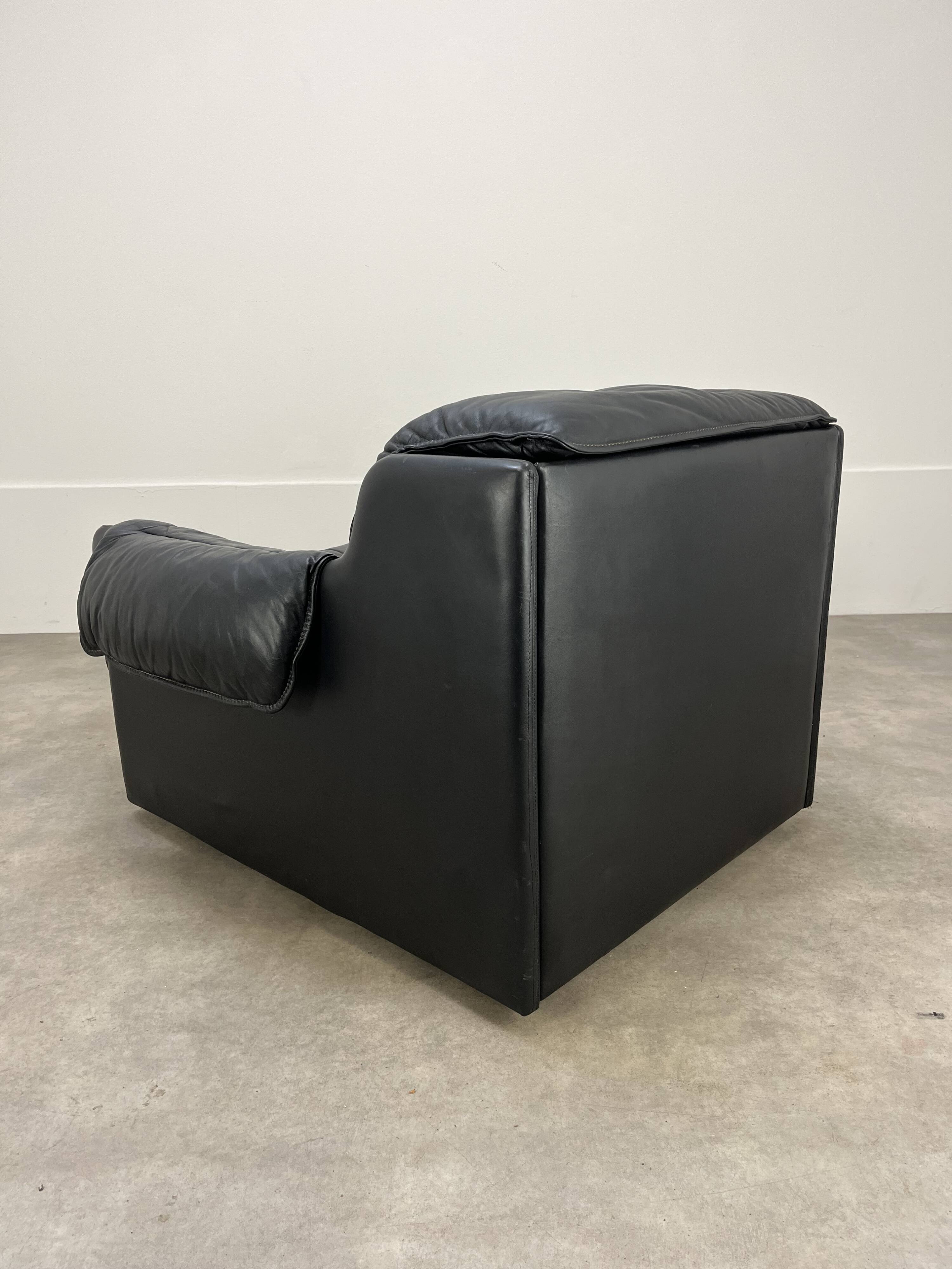 Fauteuil convertible cuir de Dreipunkt, années 70