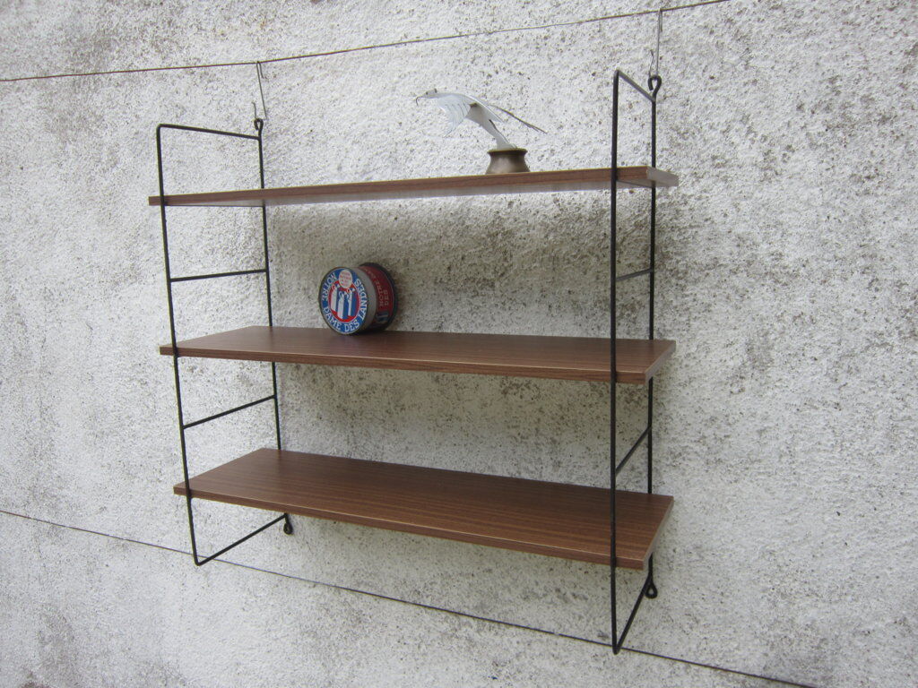 Shelf wall metal metal and wood type string