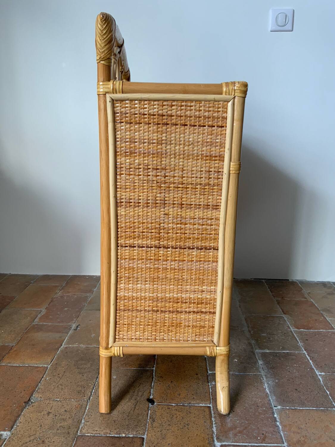 Vintage rattan sideboard