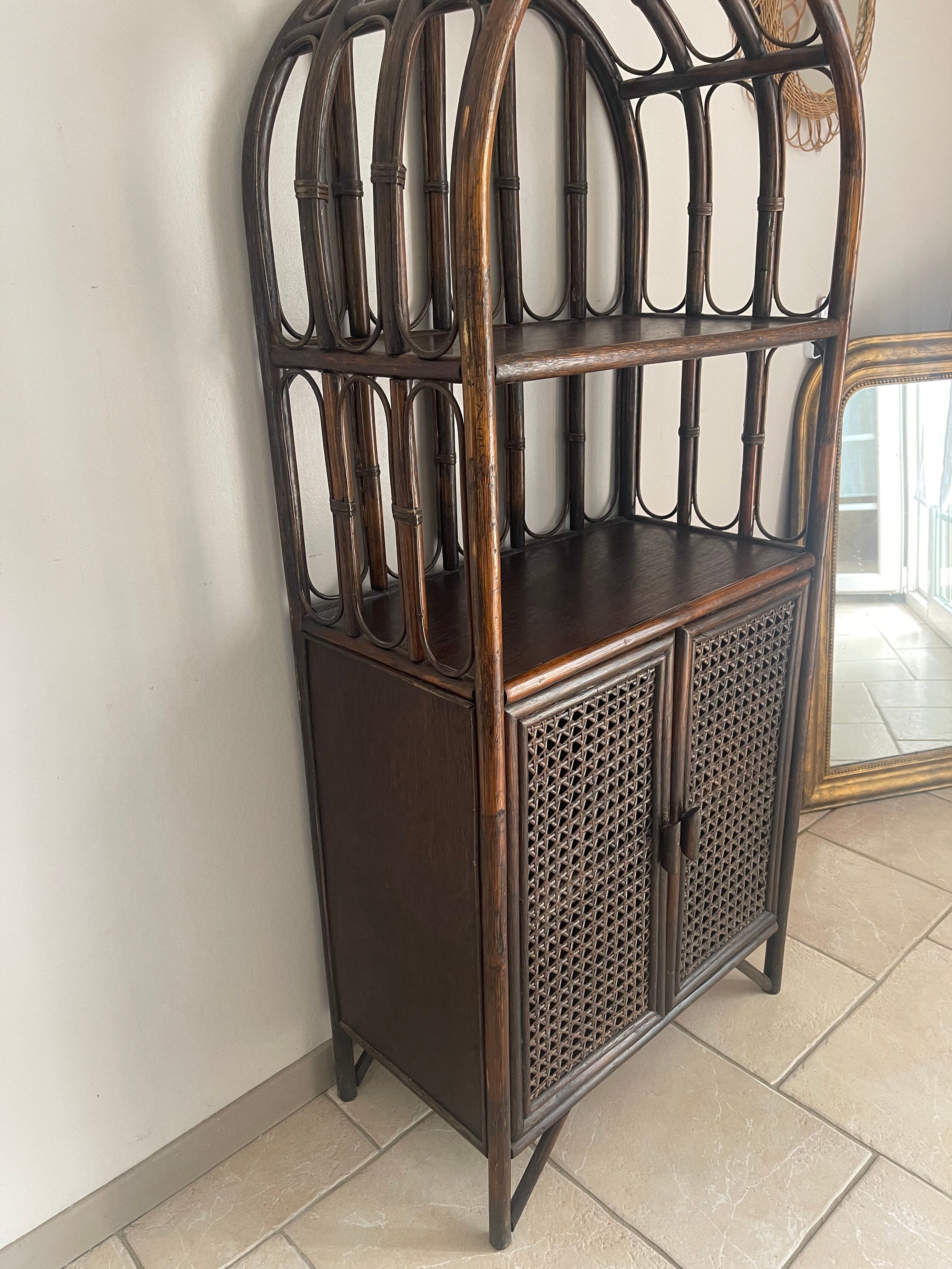 Rattan buffet/library
