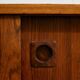 Rosewood and Teak Low Sideboard with Sliding Doors, 1960s
