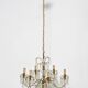 Candlestick Waterfall mid century brass and Crystal 1950 s
