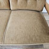 70s two seater sofa in beech