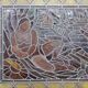 Art Deco stained glass with lead, A Nude in a Landscape by Marijan Trepse, 1934