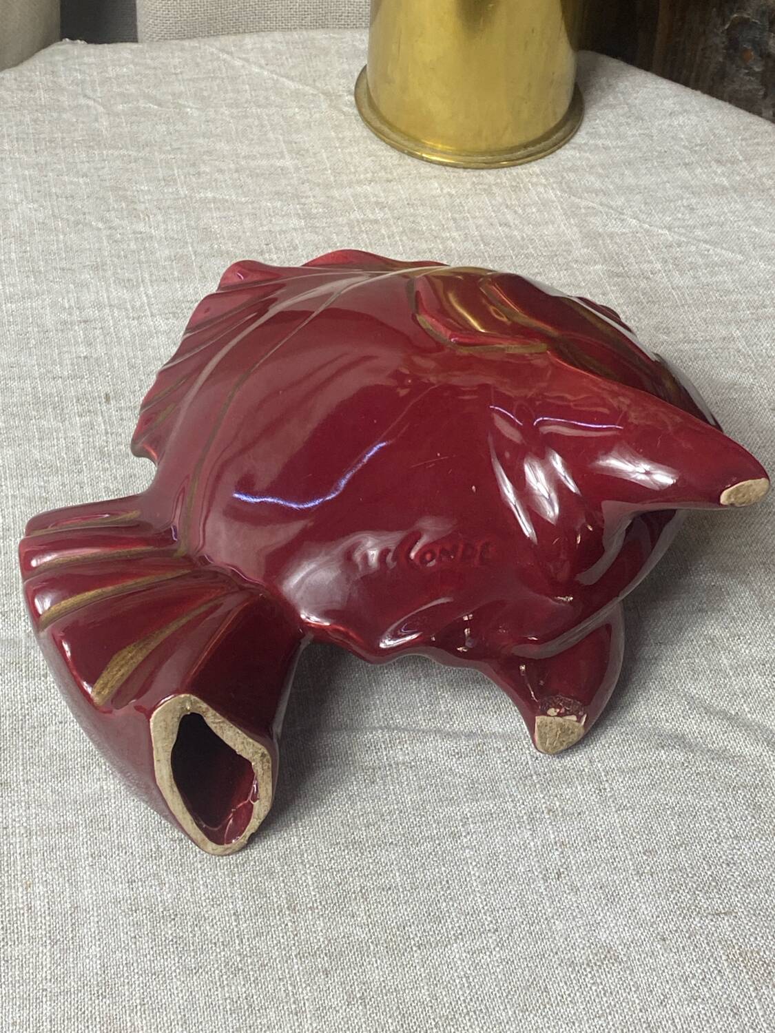 Earthenware fish, Art Deco by Géo Condé