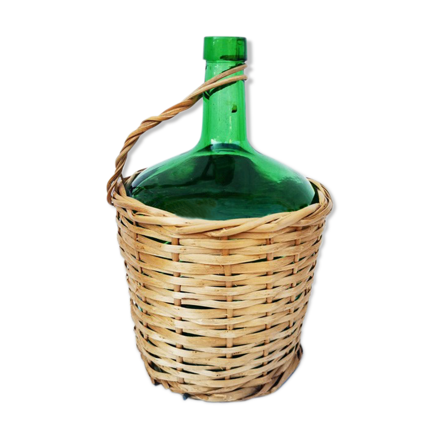Demijohn dressed in wicker