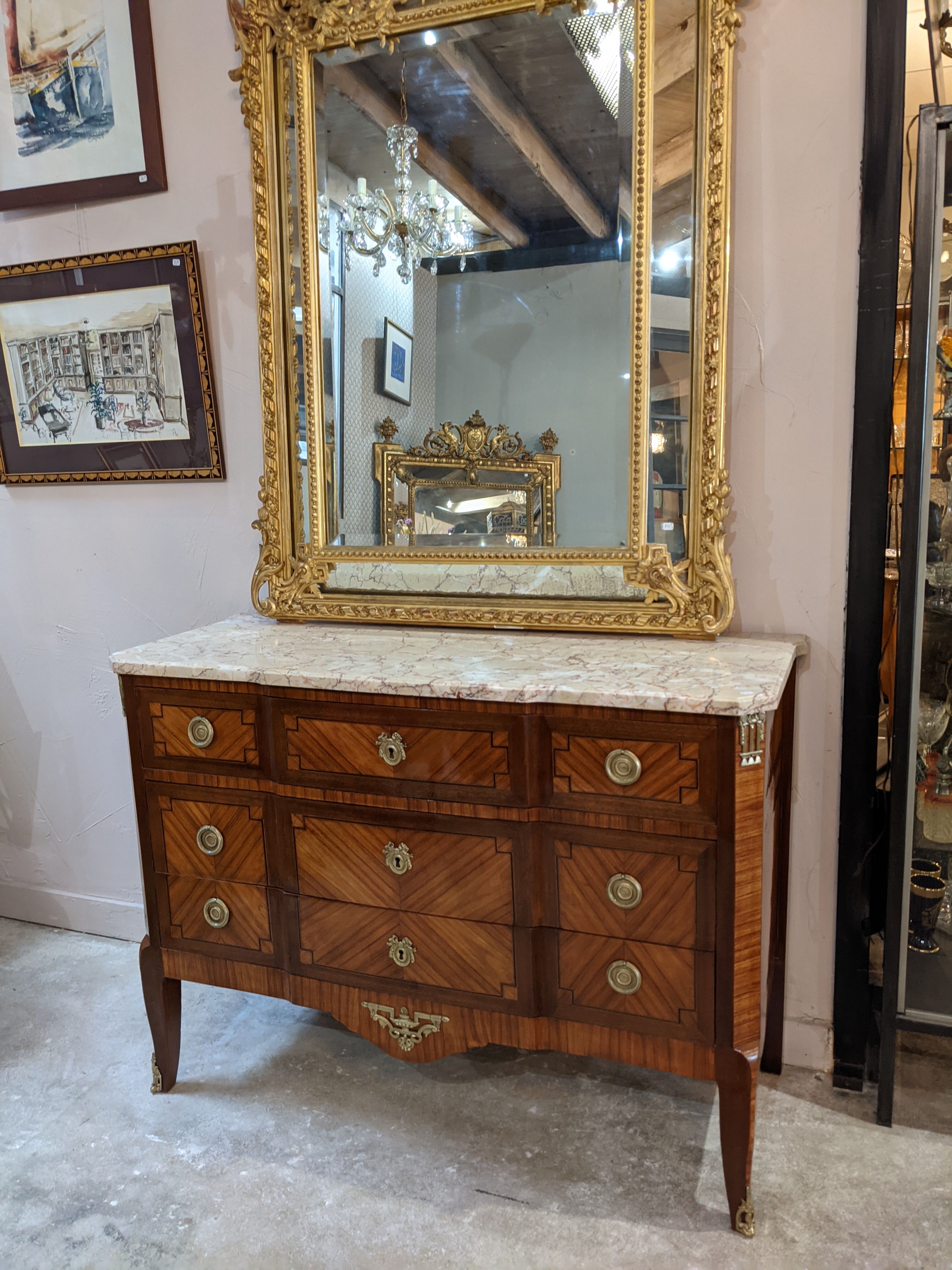 Commode transition XlXeme restaurée