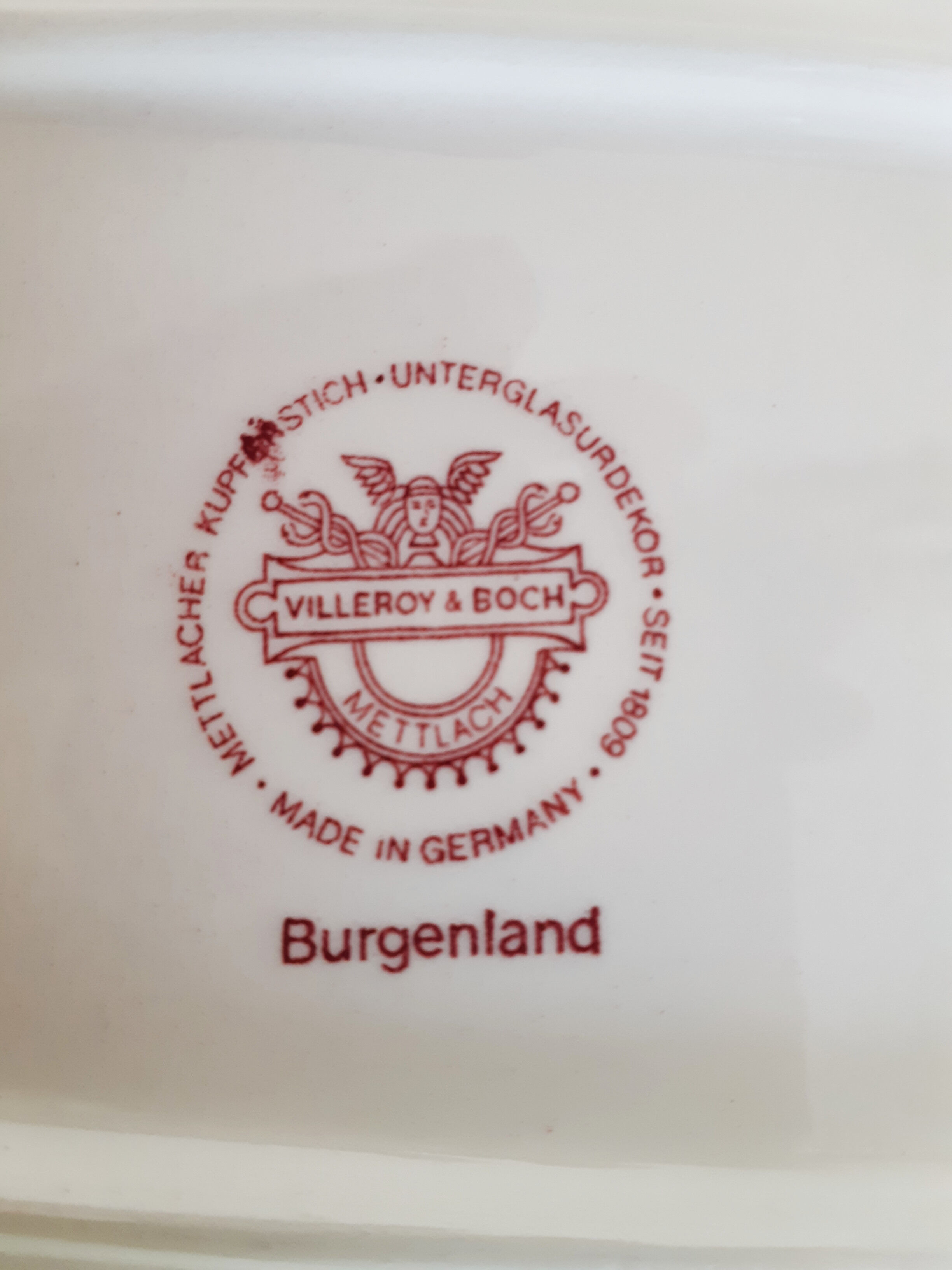 Plat à cake en porcelaine , vintage français , plat à gateaux, villeroy et boch , burgenland