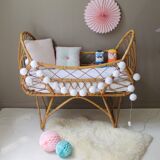 Vintage rattan cradle