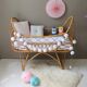 Vintage rattan cradle