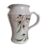 Enamelled pitcher signed by Mr. B.