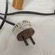 Vintage rattan table lamp – Tripod – Original porcelain socket –