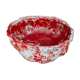 Fruit basket in red and white ceramic