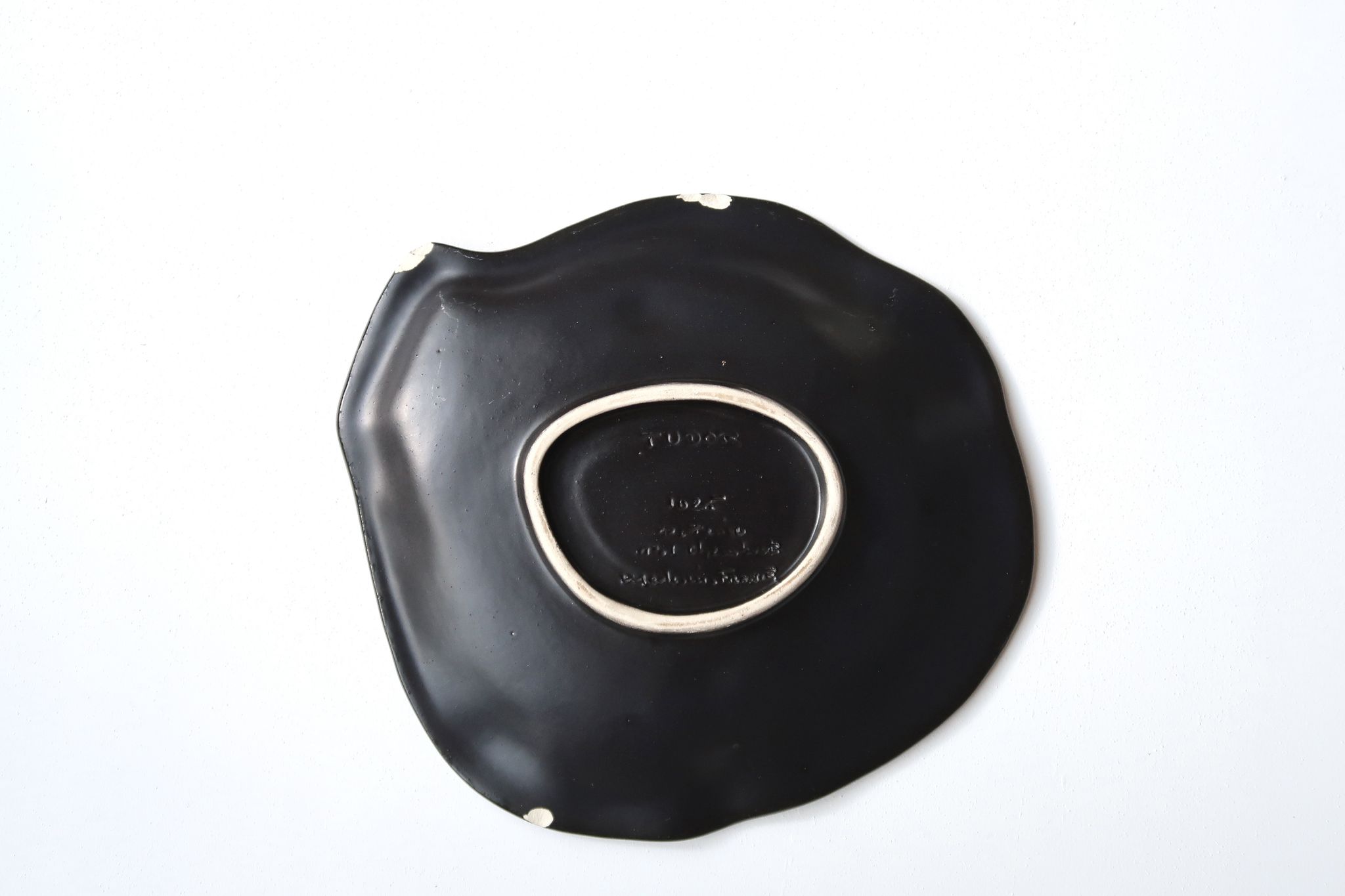 Ceramic "oyster" dish by Pol Chambost, 60s
