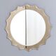 Postmodern Sun Shaped Bronze Wall Mirror in the Style of Cristal Art, Italy