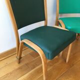 Pair of chairs Steiner model bow-wood