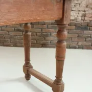 Long antique oak table with turned legs – 239 cm