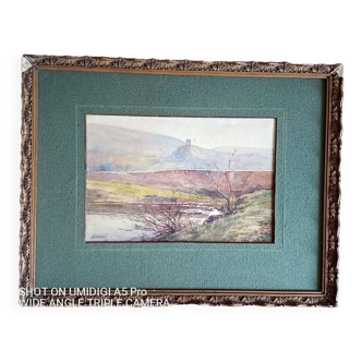 Aquarelle - eugène villon (1879-1951) 24 x 36,5 cm