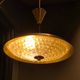 Carl Fagerlund, modern Swedish pendant in brass and beautiful Orrefors glass.