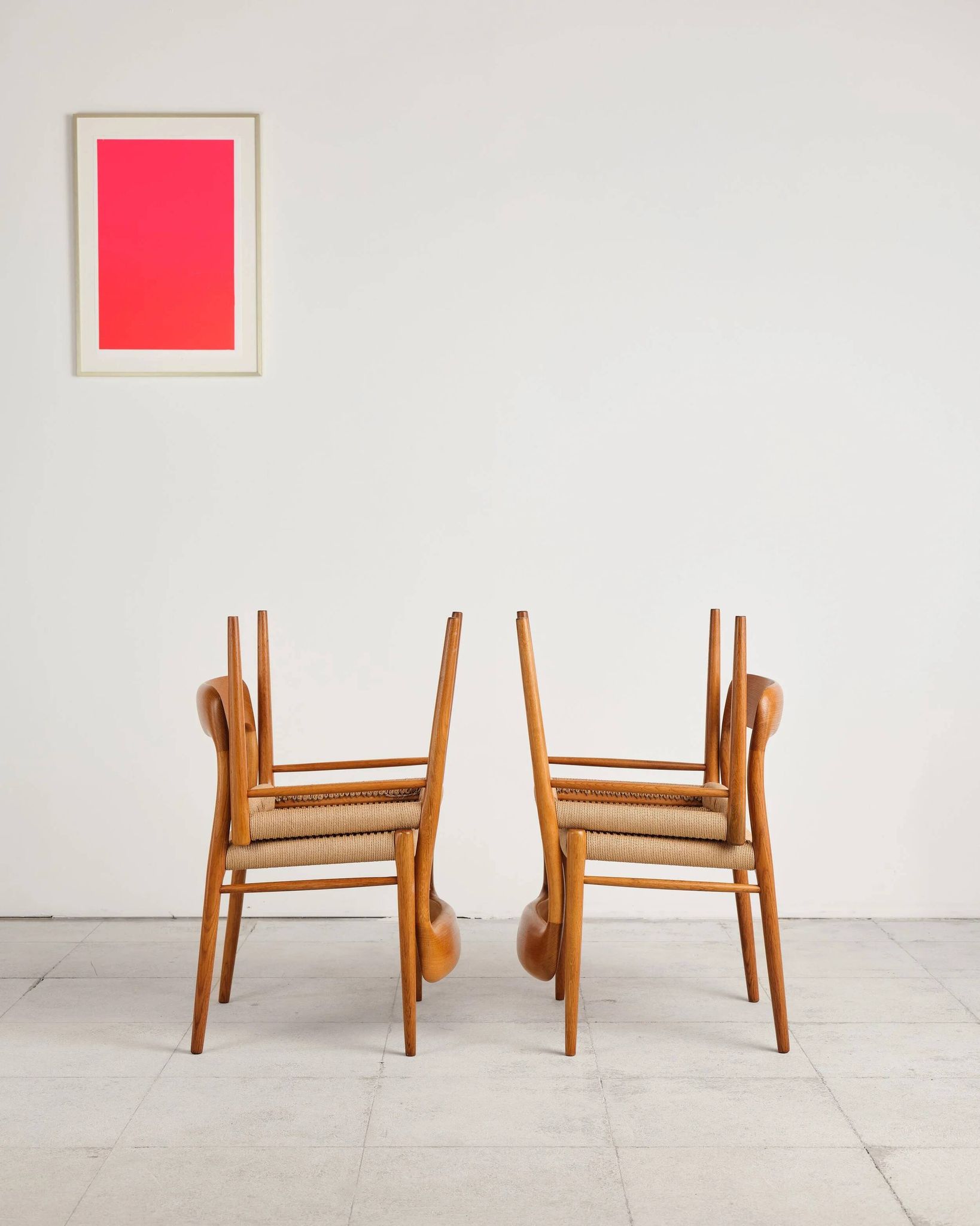 Set of 4 chairs model 75 in oak, Niels O. Møller, Denmark, 1950s