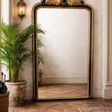Napoleon III mirror from the 19th century with gold leaf, 190cm H
