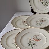Assiettes à dessert modèle Saverne de St Amand. Années 50-60