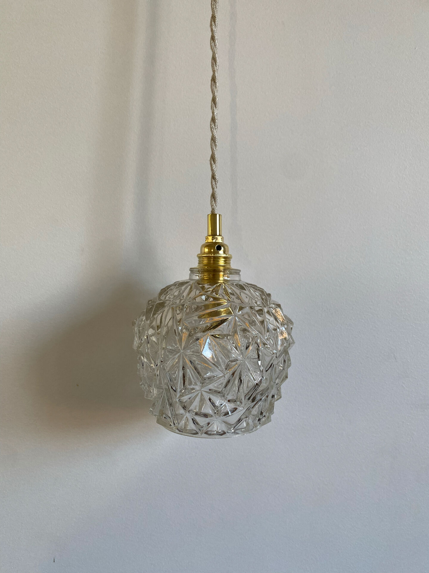 Baladeuse globe vintage en verre 