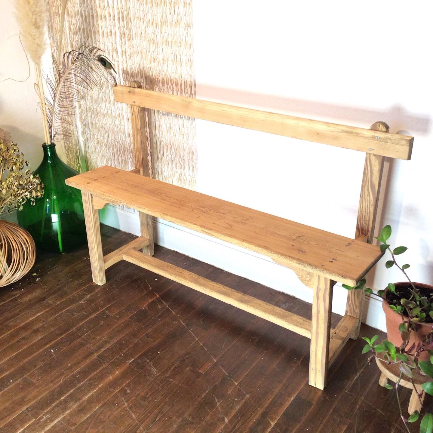 Oak school bench