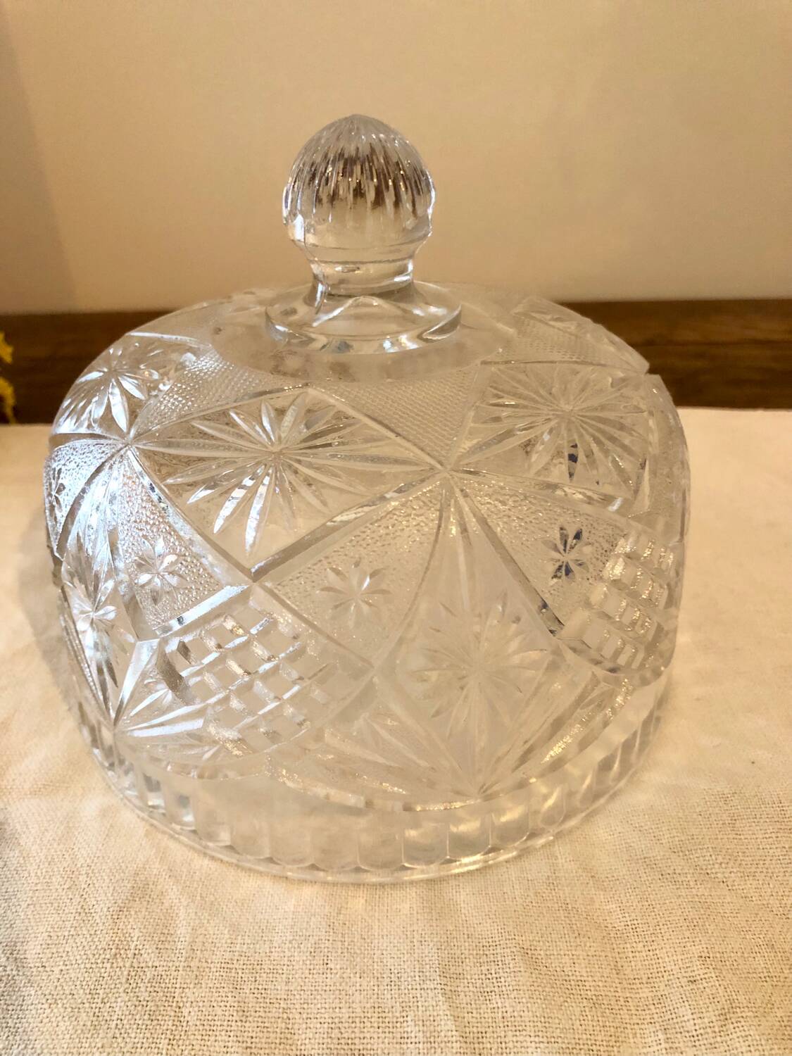Antique bell jar made of molded glass