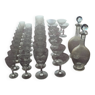 Saint Louis crystal glassware set MANON service