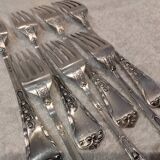 7 forks 800 silver Swiss goldsmith Jezler model Muguet
