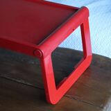 Folding tray Guzzini red – design Luigi Massoni – Italy, 1970s