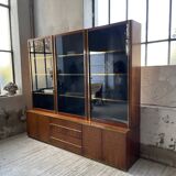 Mahey bookcase in elm and XXL brass