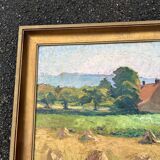 Impressionist painting – Harvest landscape