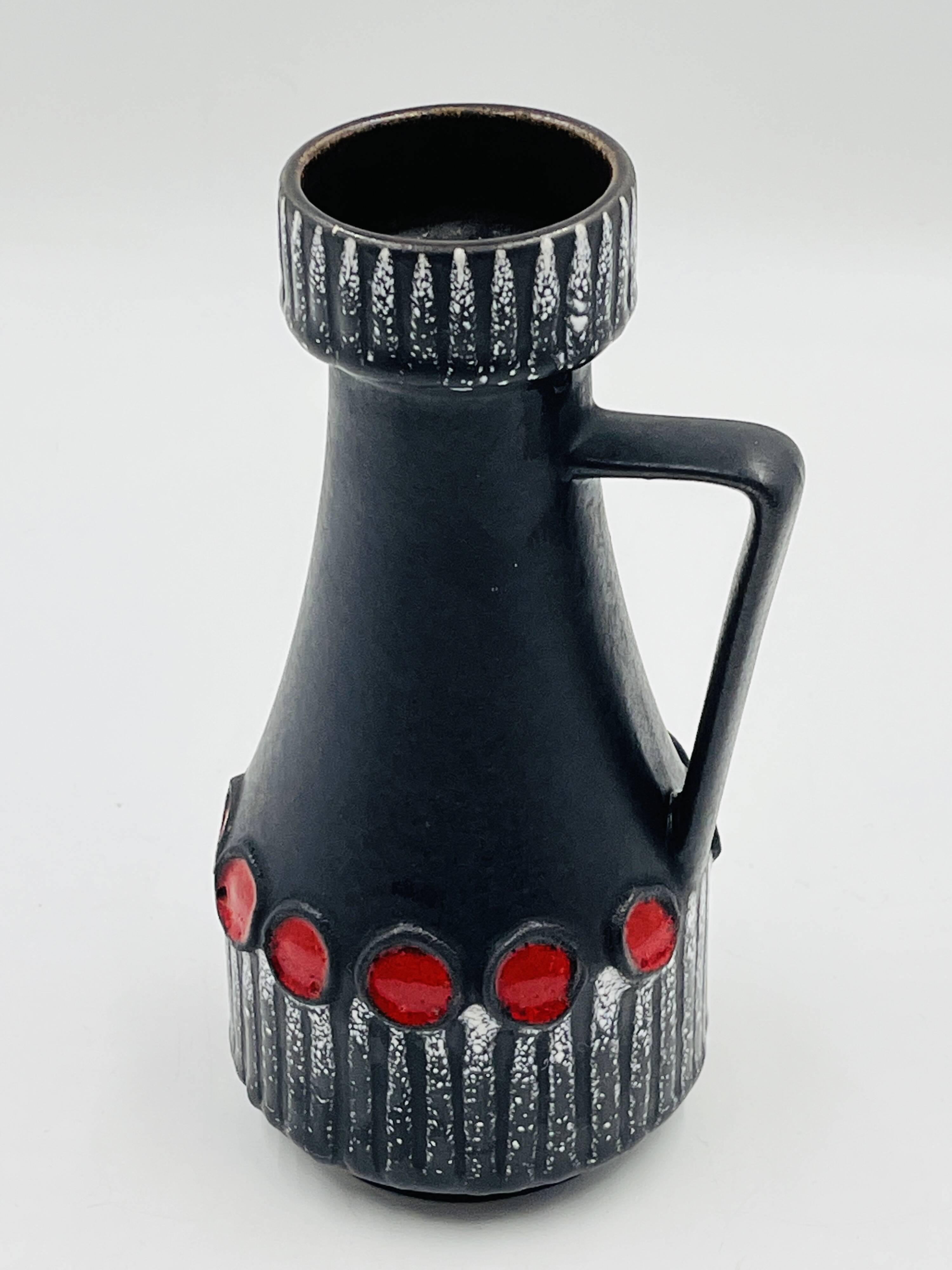 Vase Schlossberg Isle Stéphan black red vintage