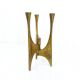 Brutalist tripod chandelier in bronze, Michael Harjes, Germany, 1960.
