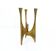 Brutalist tripod chandelier in bronze, Michael Harjes, Germany, 1960.