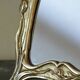 Table mirror Art Nouveau style in solid bronze 20x26cm