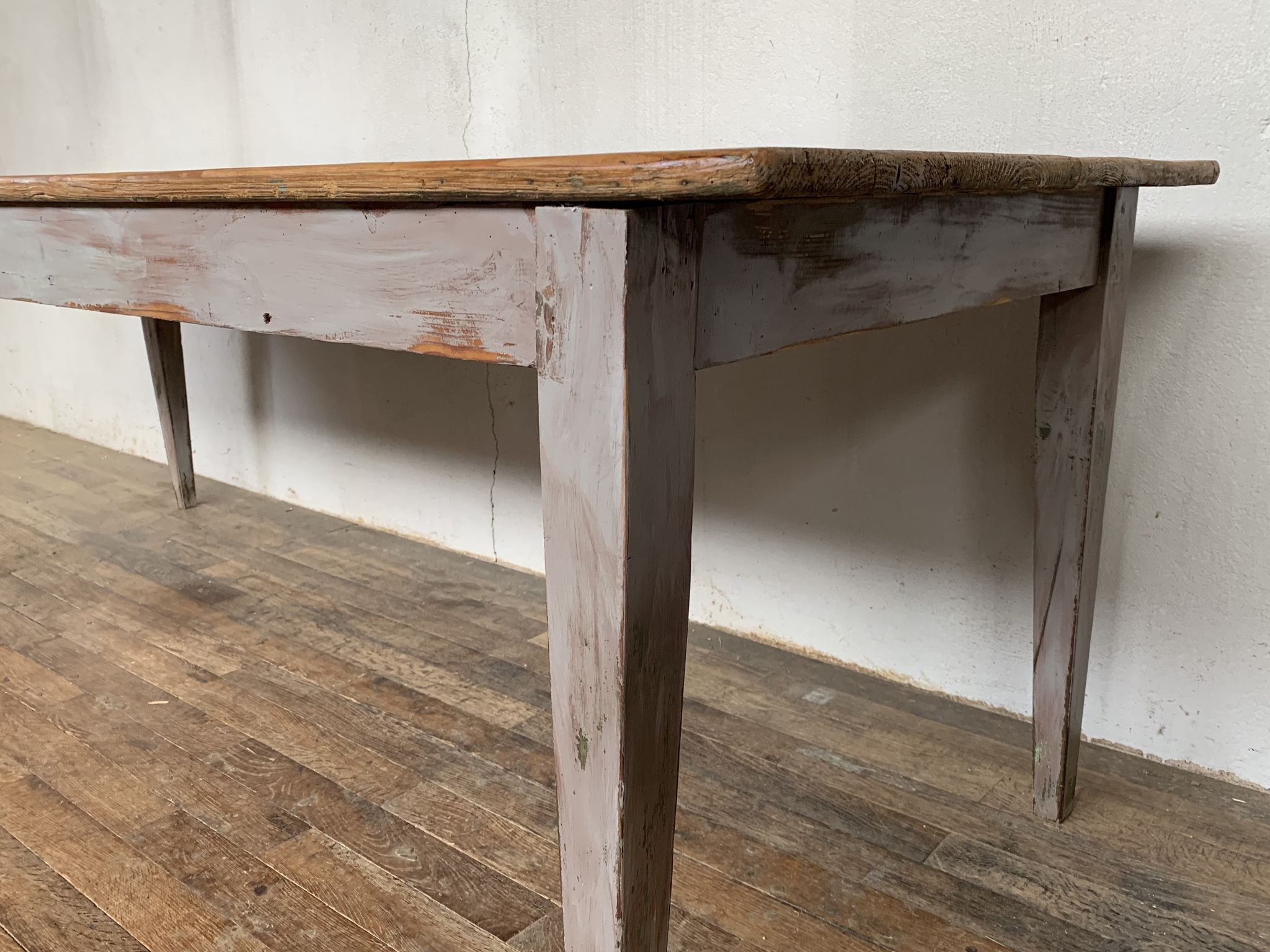 Table de ferme fin XIXème en chêne et sapin