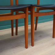 Ensemble de quatre chaises en hêtre, design danois, années 1970, production : Danemark