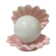 Iridescent pink shell lamp